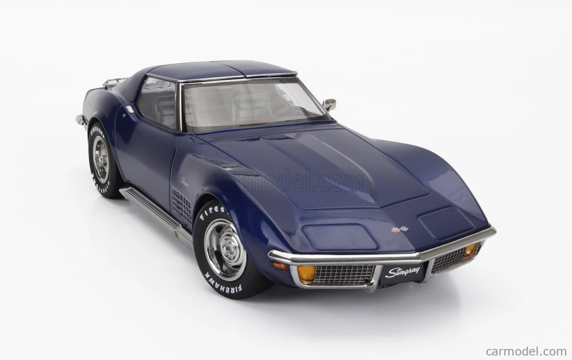 Chevrolet Corvette C3 1972 v mierke Kk - s odnímateľnou strechou 1:18 modrá
