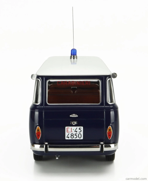 Mitica-diecast Fiat Fiat 850 Familiare Carabinieri 1970 – Interno Brown 1:18 Modrá Bílá