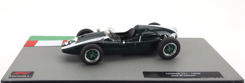 Edicola Cooper F1  T51 Climax Team Cooper Car Company N 24 World Champion Season 1959 Jack Brabham 1959 1:43 Zelená Bílá