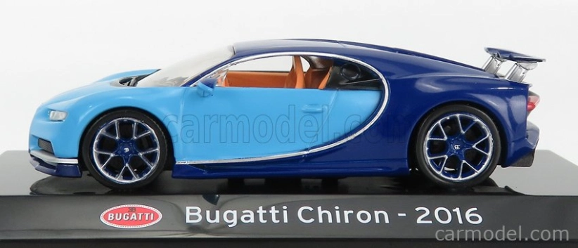 Edicola Bugatti Chiron Le Patron 2016 - Con Vetrina - S vitrínou 1:43 2 Tones Blue