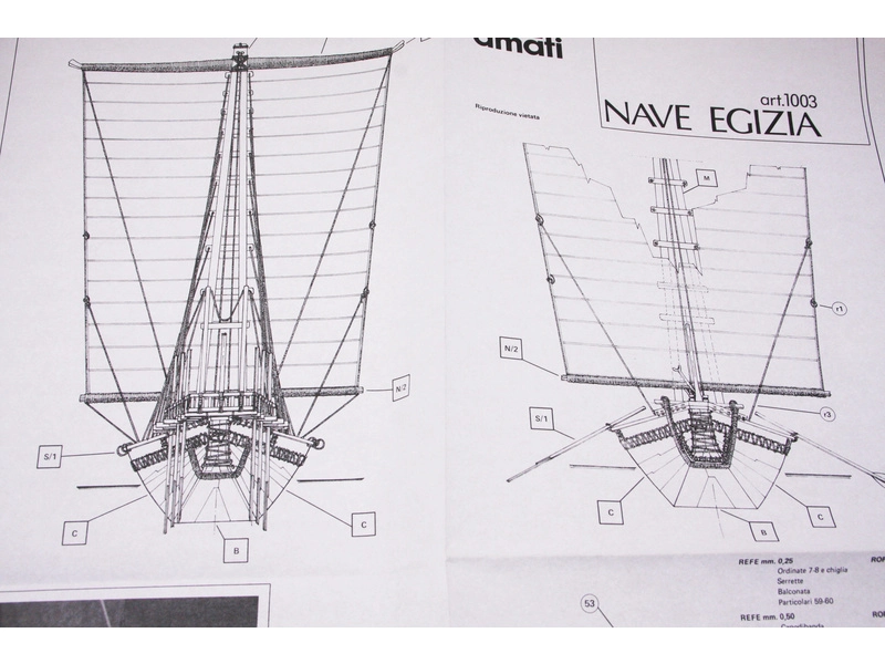 AMATI Navae Egizia egyptská loď 1:50 kit