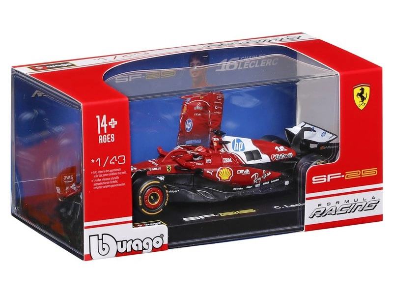 Bburago Ferrari SF-25 (2025) 1:43 #16 Leclerc (hardcase)