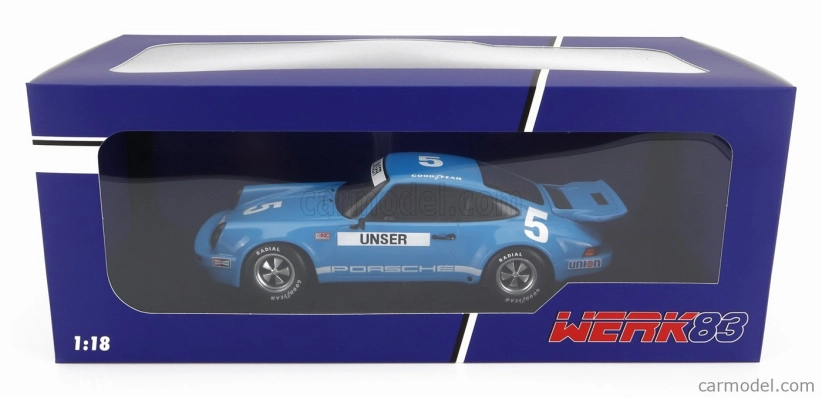 Werk83 Porsche 911 3.0 Rsr Carrera N 5 Iroc Daytona 1974 Bobby Unser 1:18 Modrá