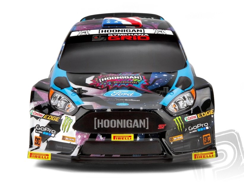 Micro RS4 Ford Fiesta RTR s 2,4GHz RC súpravou, auto. Ken Block RX43