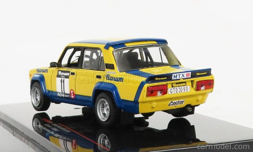 Ixo-models Lada fiat 2105 Vfts N 11 2nd Rally Valasska Zima 1984 M.lank - T.milo 1:43 Žlutá Modrá