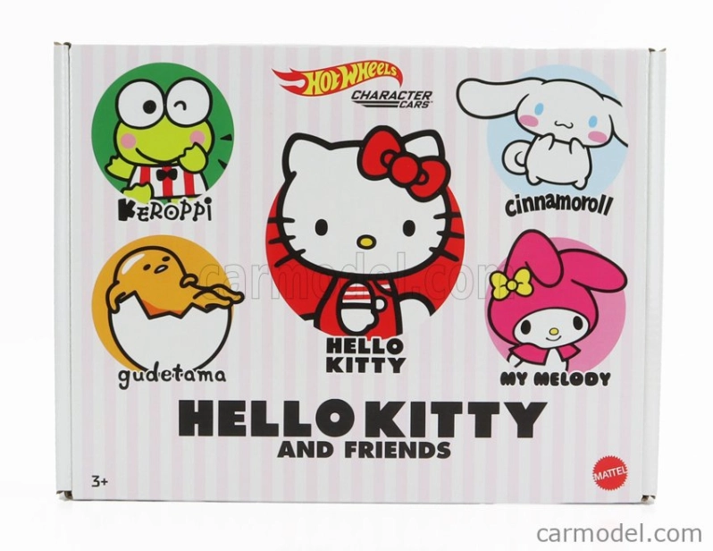 Mattel hot wheels Hello kitty Set Sortiment 5 kusov Autá Hello Kitty And Friends - Keroppi - Cinnamoroll - Gudetama - My Melody 1:64 Rôzne
