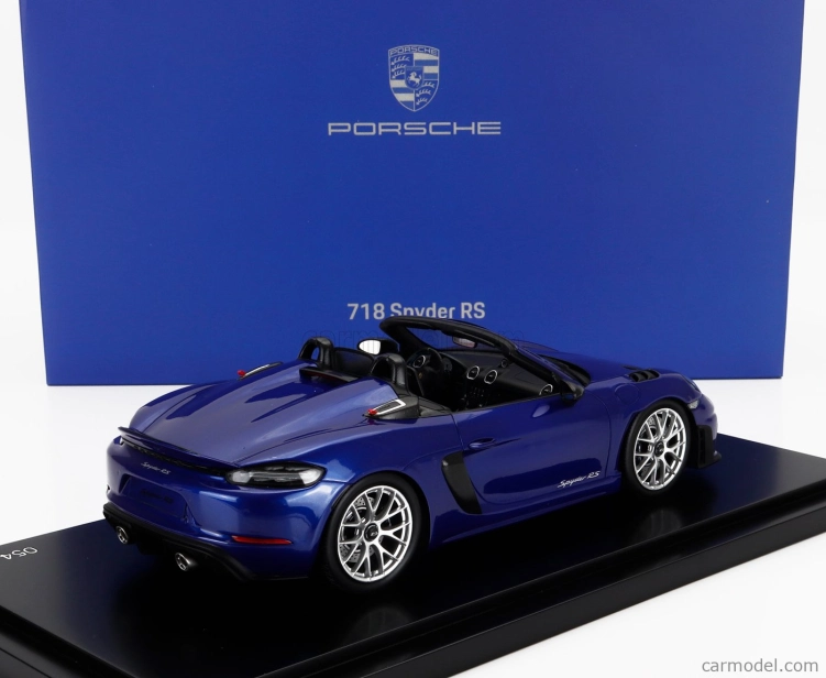 Spark-model Porsche 718 (982) Spider Rs 2024 - Con Vetrina - S vitrínou 1:18 modrá