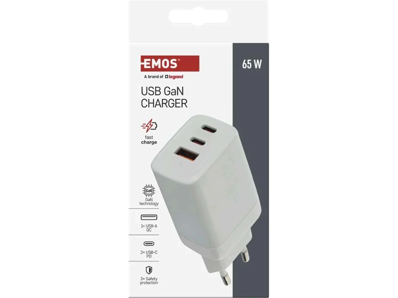 Napájací adaptér GaN PD 65W USB (napájanie)