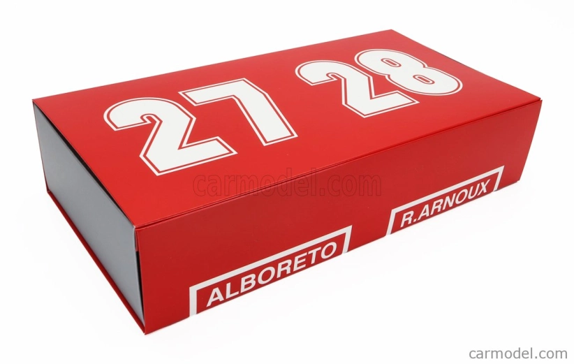Brumm Iveco fiat Fiat Iveco 190 Truck Car Transporter Monaco Gp 1984 With 2x F1 Ferrari 126ck Turbo N 27 Michele Alboreto - N 28 Rene Arnoux + Figures And Accessories 1:43 Red