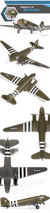 Model Kit lietadlo 12633 - USAAF C-47 Skytrain (1:144)