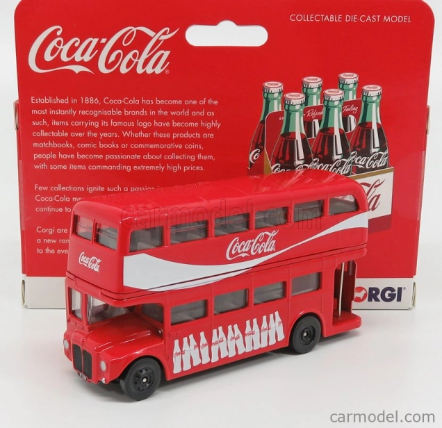 Corgi Routemaster Rml 2757 Autobus London Coca-cola 1956 1:64 Červená Bílá