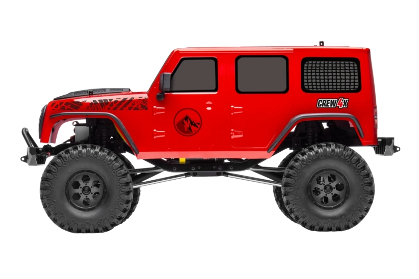 RC crawler CREW 4X, červená