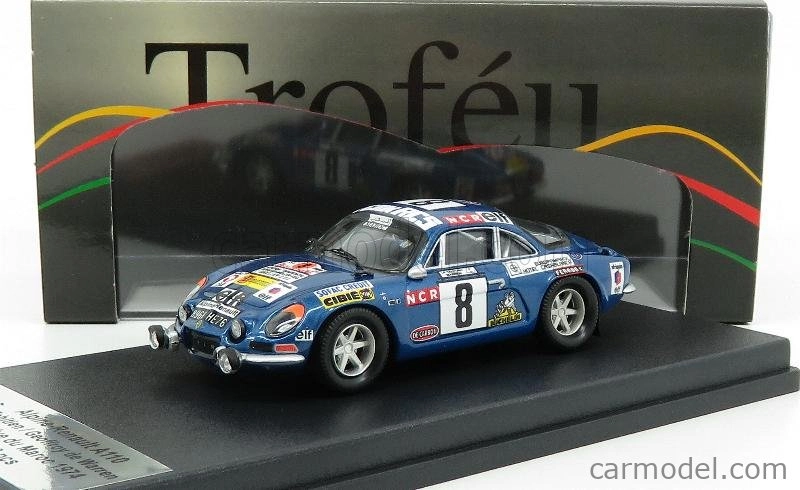 Trofeu Renault Alpine A110 N 8 Rally Du Maroc 1974 Tahitien - G.de Warren 1:43 Blue Met