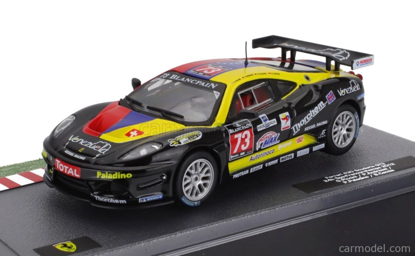 Edicola Ferrari F430 Gt3 Scuderia Team Kessel Racing N 73 24h Spa Francorchamps 2012 Paolo Andreasi - Pablo Paladino - Giacomo Piccini - Beniamino Caccia 1:43 Černá Žlutá Modrá Červená