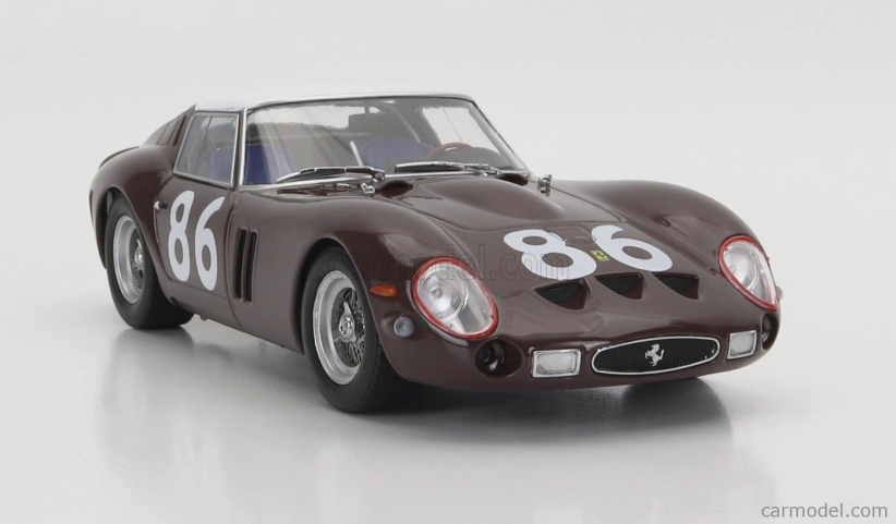 Kk-scale Ferrari 250 Gto Coupe N 86 4th Targa Florio 1962 P.ferraro - G.scarlatti 1:18 Hnědá Bílá