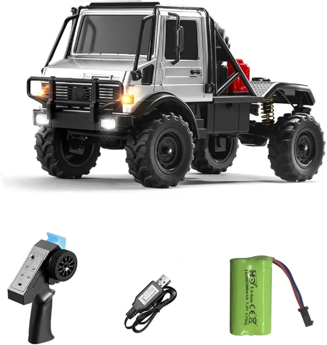 RC auto Unimog U4000, stříbrná