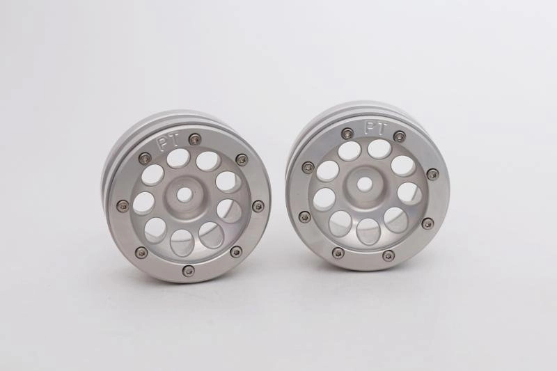 Kovové Beadlock CNC disky 1,9 PT Ecohole Silver/Silver, 2 ks