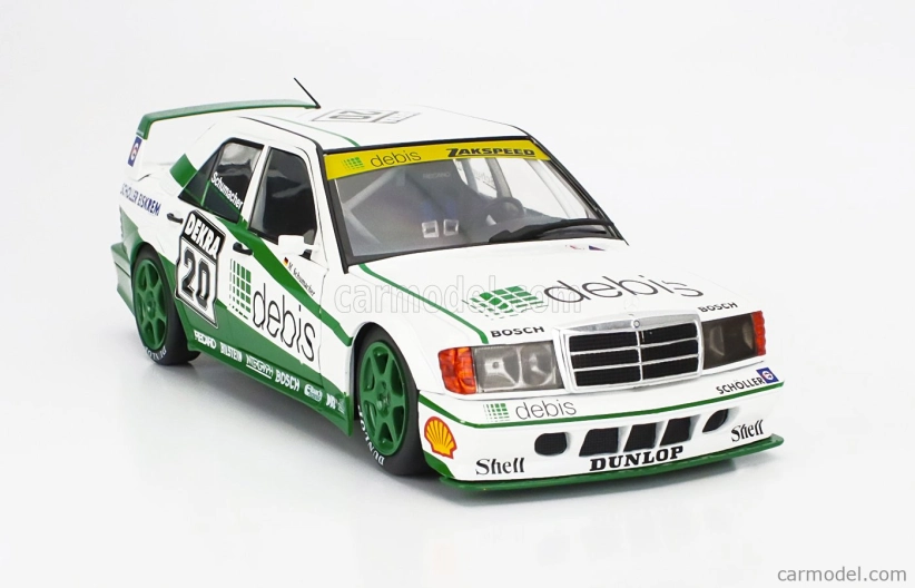 Werk83 Mercedes benz 190e Evo2 Team Zakspeed Racing N 20 Norisring Race Dtm 1991 Michael Schumacher 1:18 Bielozelená