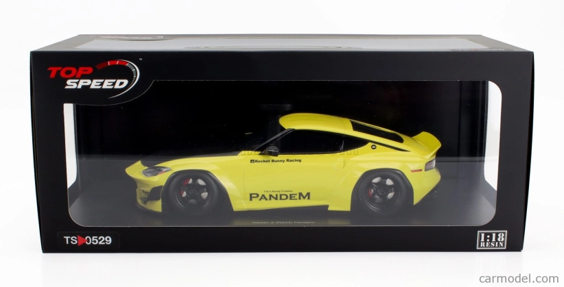 Truescale Nissan Fairlady Z (rz34) Pandem Coupe 2022 1:18 žltá čierna