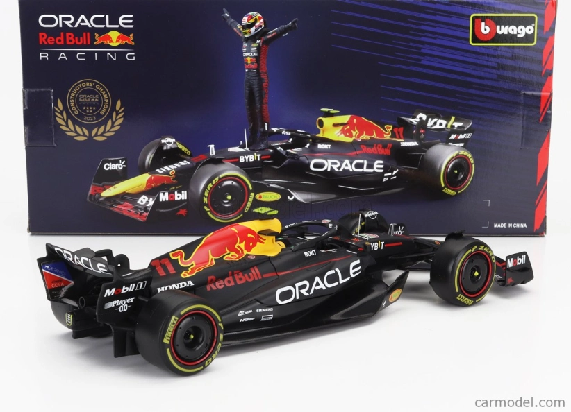 Bburago Red bull F1 Rb19 Team Oracle Red Bull Racing N 11 Season 2023 Sergio Perez 1:24 matná modrá žltá červená