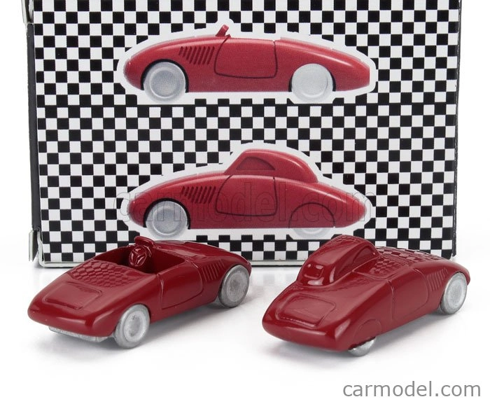 Officina-942 Fiat Set 2x Stanguellini 750 Barchetta Mille Miglia + Berlinetta Tobruk-tripoli 1938-39 1:76 Red