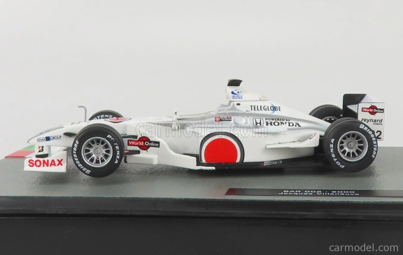 Edicola BAR F1 002 Honda N 22 Sezóna 2000 Jacques Villeneuve 1:43 Biela