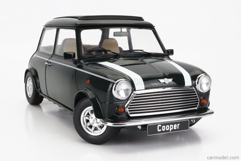 Mini Cooper Sunroof Rhd 1992 v mierke 1:12 tmavo zelená biela