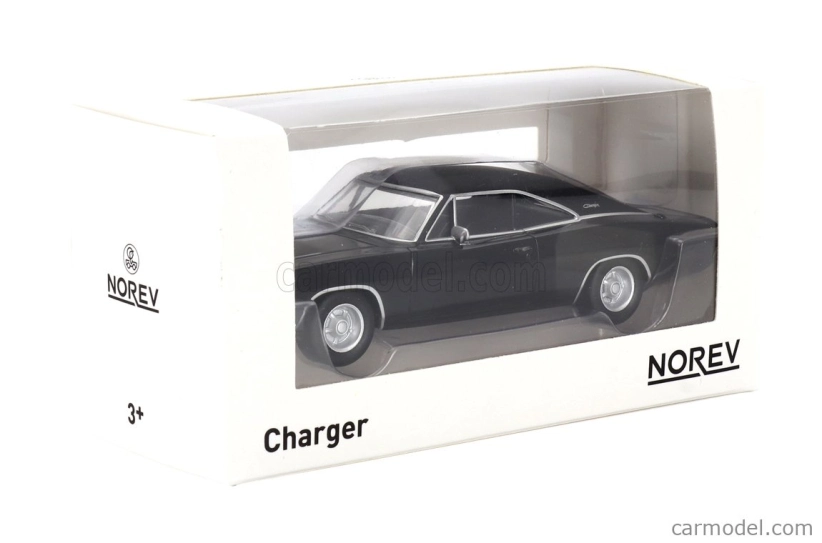 Norev Dodge Charger 1968 1:43 čierny