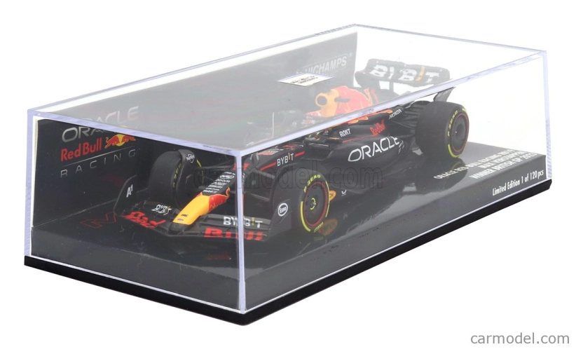 Minichamps Red bull F1 Rb19 Team Oracle Red Bull Racing N 1 Majster sveta Víťaz GP Veľkej Británie 2023 Max Verstappen 1:43 Matt Blue