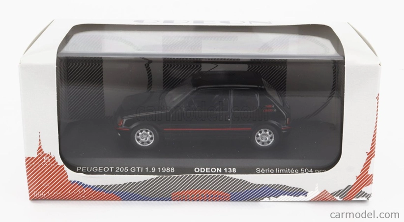 Odeon Peugeot 205 Gti 1.9 1988 1:43 čierna