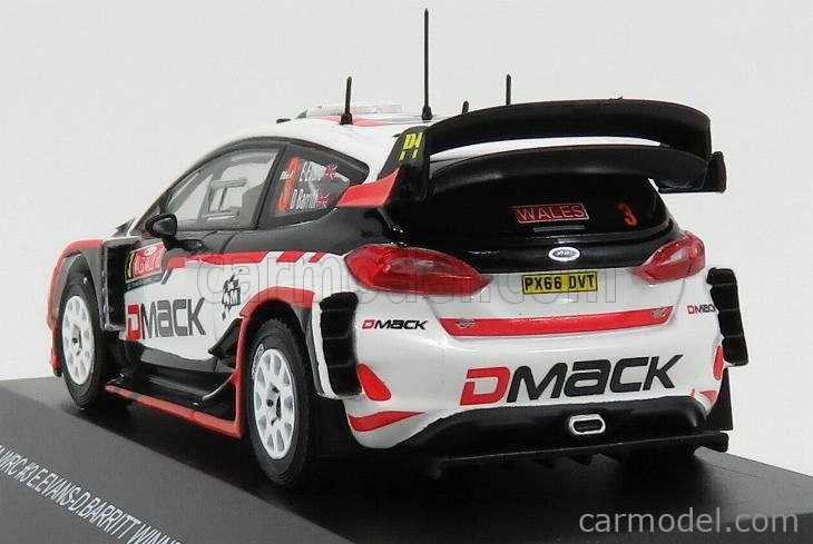 Minipartes Ford england Fiesta Wrc N 3 Winner Rally Wales 2017 E.evans - D.barritt 1:43 Biela čierna červená