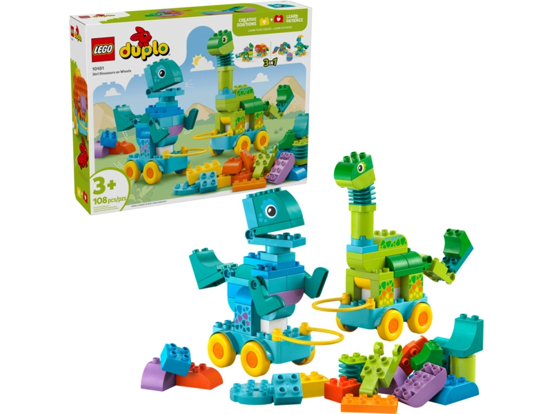 LEGO DUPLO - 3 v 1: Dinosaury na kolesách