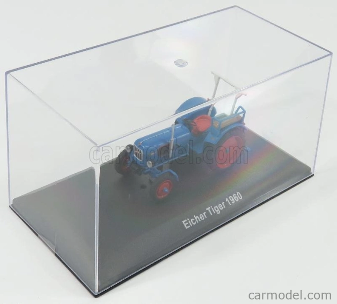 Edicola Eicher Tiger Tractor 1960 - Con Vetrina - S vitrínou 1:43 Modrá červená