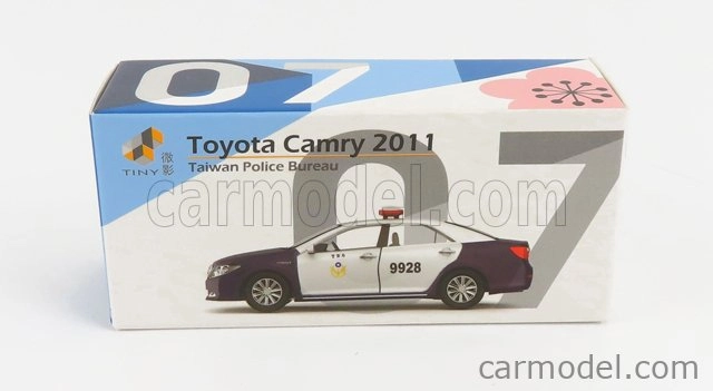 Tiny toys Toyota Camry Police Department 2011 1:64 Modrá Bílá