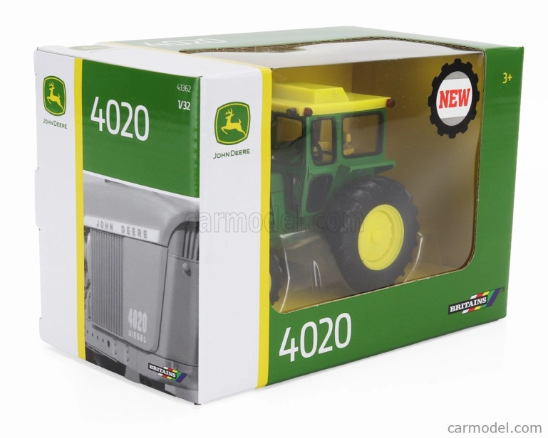 Britains John deere 4020 Tractor 1965 1:32 Zelenožltý