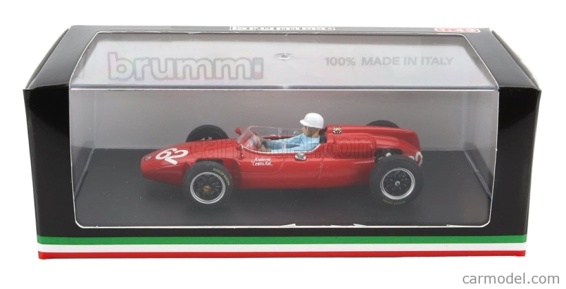 Brumm Cooper F1  T53 Maserati N 62 Italy Gp 1961 L.bandini - With Driver Figure 1:43 Red