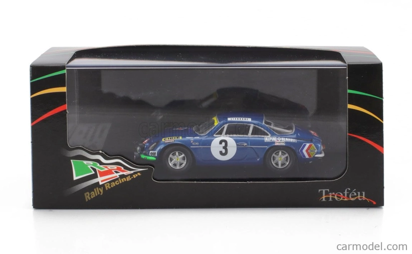 Trofeu Renault Alpine A110 N 3 Rally Montecarlo 1970 Jean Vinatier - Jean Francois Jacob 1:43 Blue