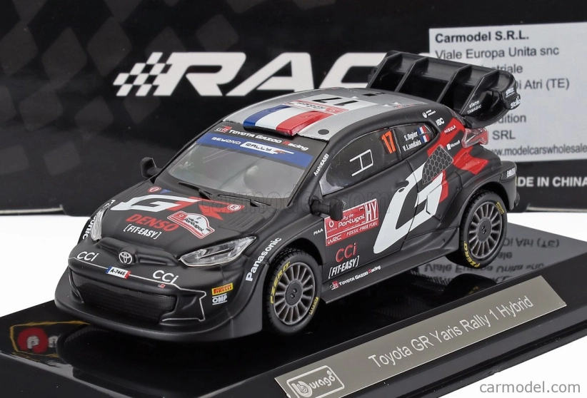 Bburago Toyota Yaris Gr Rally1 Hybrid Team Toyota Gazoo Racing Wrt N 17 Rally 2024 Sebastien Ogier – Vincent Landais 1:43 Black