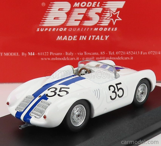 Best-model Porsche 550 Rs Spider N 35 24h Le Mans 1957 Hugus - G.de Beaufort 1:43 Bílá Modrá