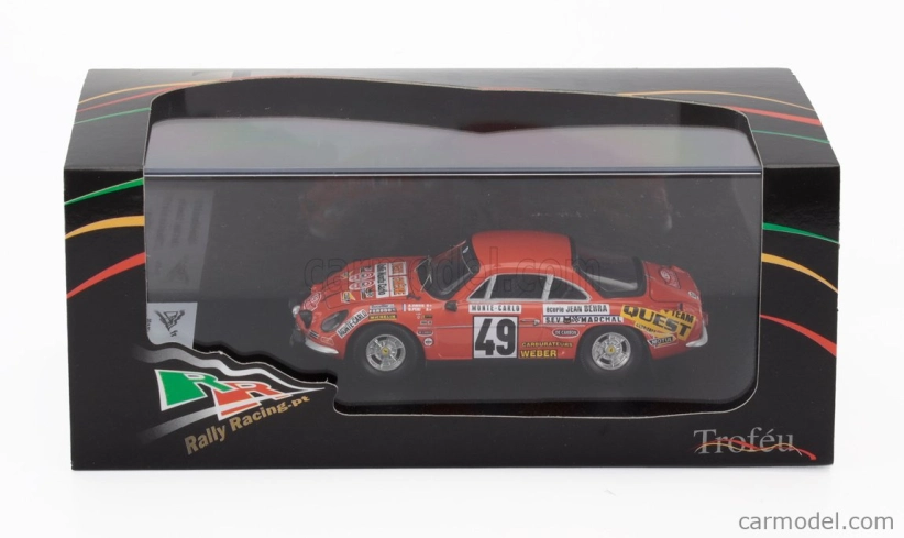 Trofeu Renault Alpine A110 Coupe N 49 Rally Montecarlo 1973 Alex Vineis - Oswald Peri 1:43 Red