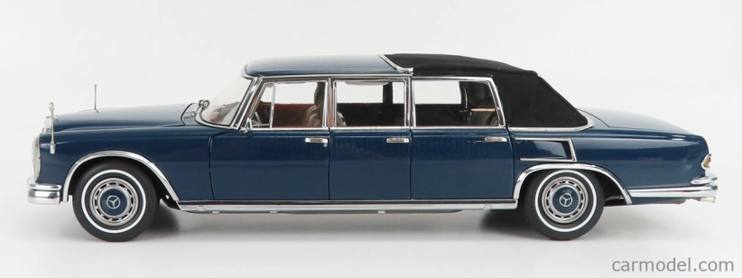 Cmc Mercedes Benz S-class 600 Pullman (w100) Landaulet Soft-top Semiconvertible 1969 1:18 Modrá