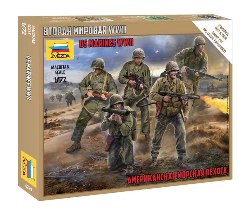 Zvezda figúrky – WWII US Marines (1:72)