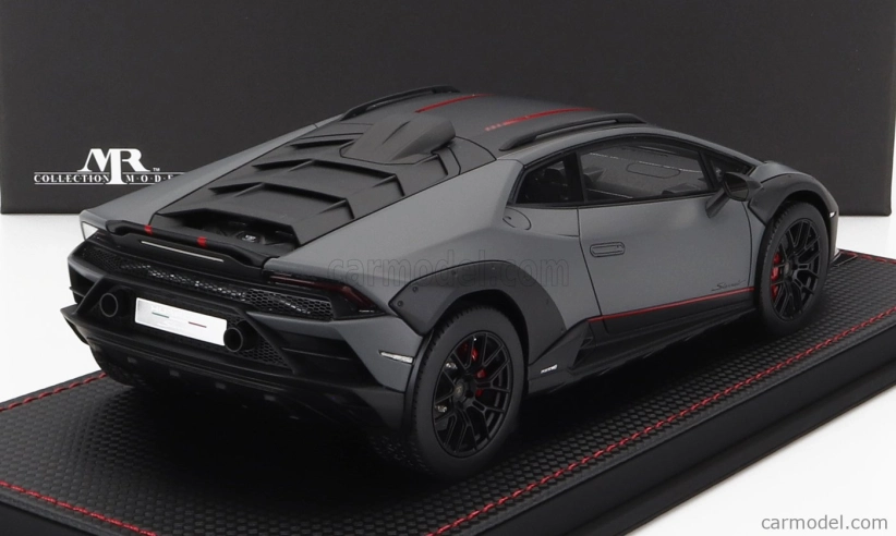 Mr-models Lamborghini Huracan N 63 Sterrato 2022 - Con Vetrina - With Showcase 1:18 Grigio Vulcano - Matná Šedá