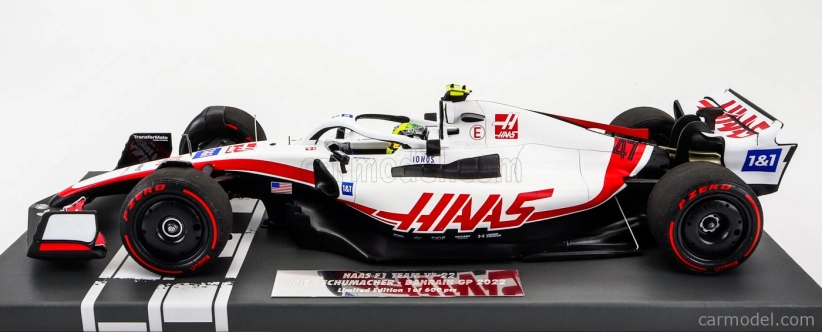 Minichamps Haas F1 Vf-22 Ferrari Team Haas N 47 Bahrain Gp 2022 Mick Schumacher 1:18 Biela čierna červená