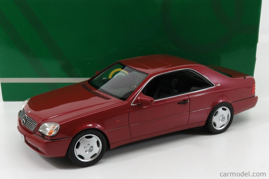 Modely Mercedes benz S-class 600sec Coupe (c140) 1992 1:18 Red Met