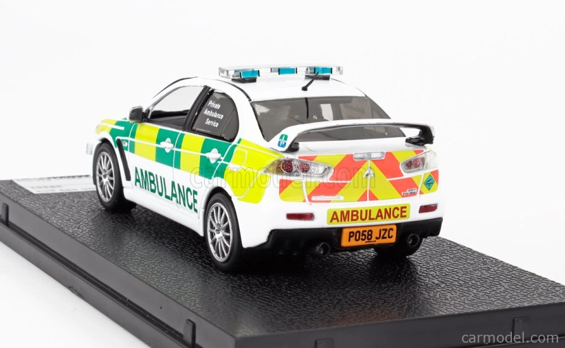 Vitesse Mitsubishi Lancer Evolution X Uk Private Ambulance Service 2008 1:43 Bílá Zelená Žlutá