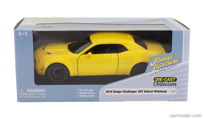 Johnny lightning Dodge Challenger Srt Hellcat Widebody 2018 1:24 žltá