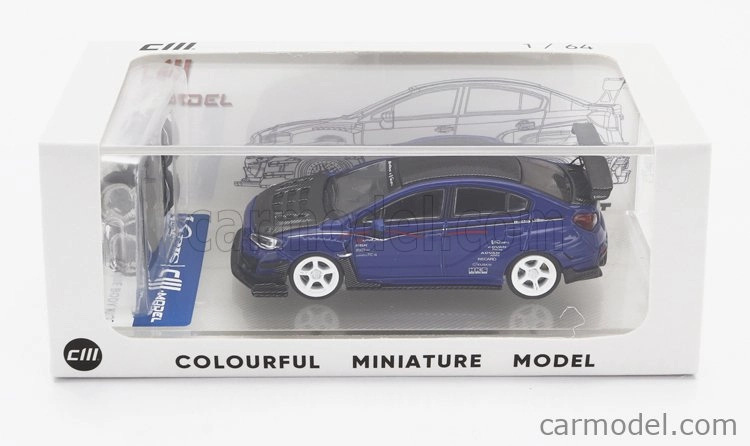 Cm-models Subaru Varis Wrx Sti S4 2019 1:64 Blue Carbon