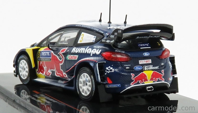 Ixo-models Ford england Fiesta Wrc Red Bull N 3 Rally Finland 2018 T.suninen - M.markkula 1:43 Modrá Biela Žltá Červená