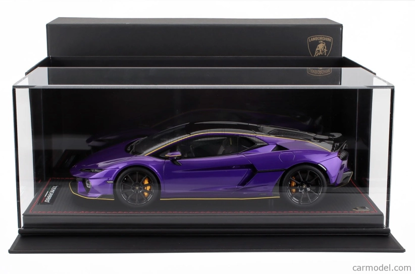 Mr-models Lamborghini Temerario Alleggerita Package 2024 - Con Vetrina - With Showcase 1:18 Viola Pasifae - Fialová